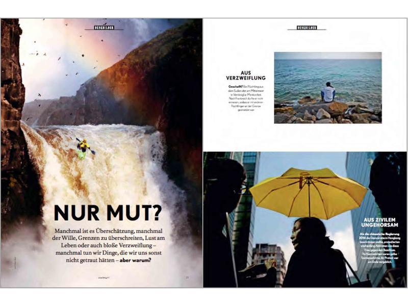 Magazin enkelfähig (Haniel Stiftung) – Bildredaktion, Doppelseite